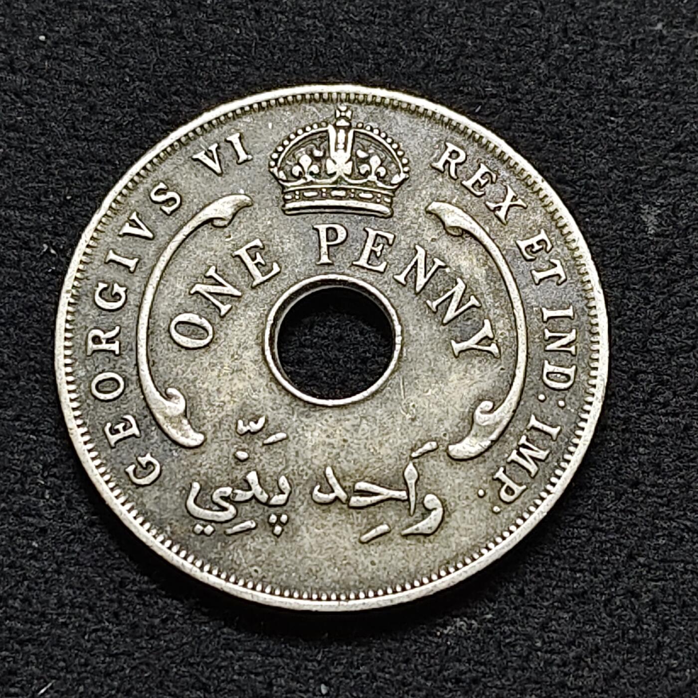 【全场包邮】纯粹捡漏拍478场（免费代拍第15场） 英属西非1942年乔治六世1便士