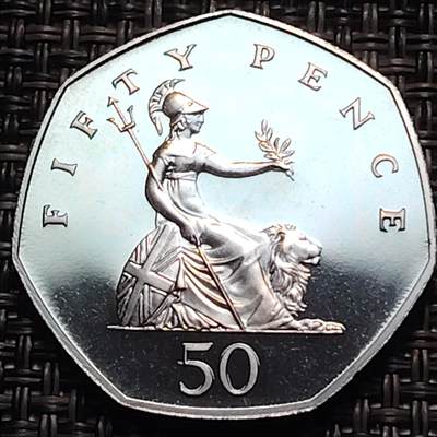 布加迪🐬～世界钱币(上海)🌾第 259 期 /  各国套币和散币 - 英国🇬🇧 1987年 50便士精致币