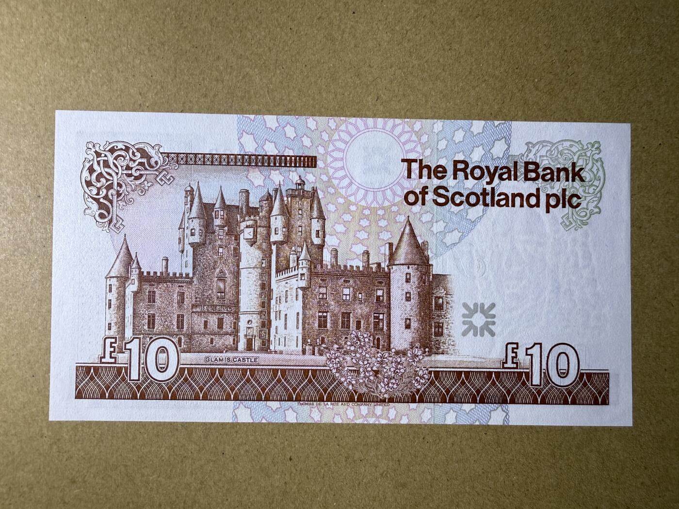 《艾美收藏》第220期-11.16周日外币畅拍场 苏格兰10镑 UNC 皇家银行大卷毛 边缘轻微荧光 无4