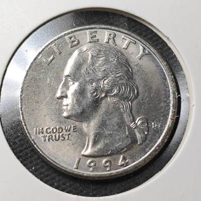 KK钱币收藏小铺  第371场  2月预留时间 周末发货 -  1994美国25分