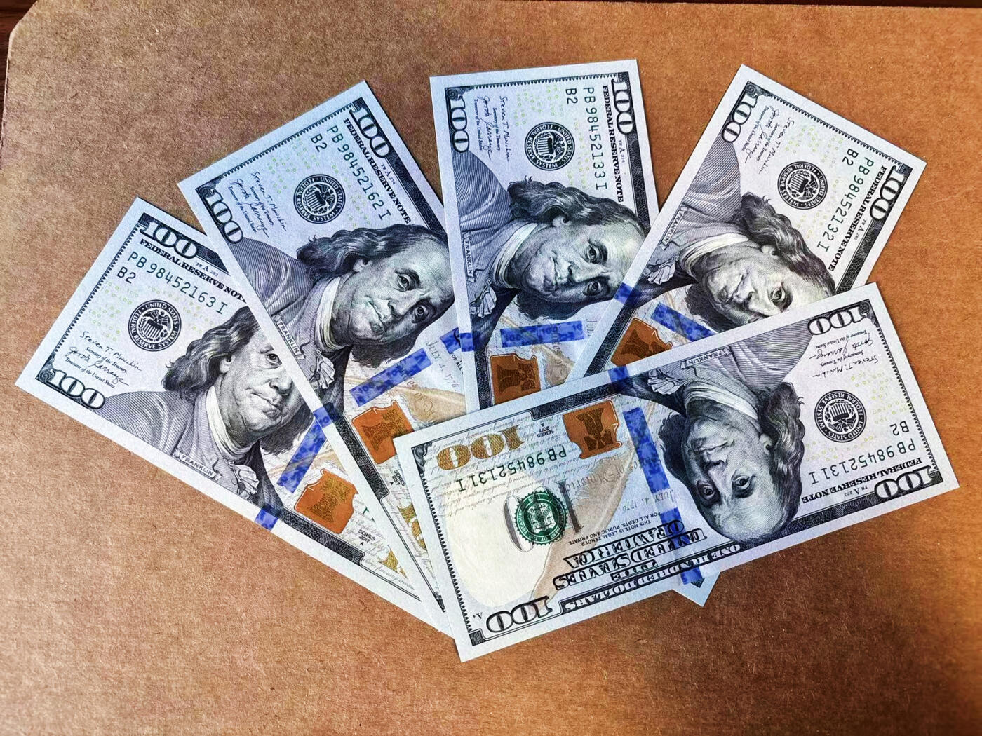 【Blue Auction】世界纸币精拍第751期——18级TOP拍卖/信誉/品质/专业/高效💫 【一组5张】美国 2017年100美金 全新UNC