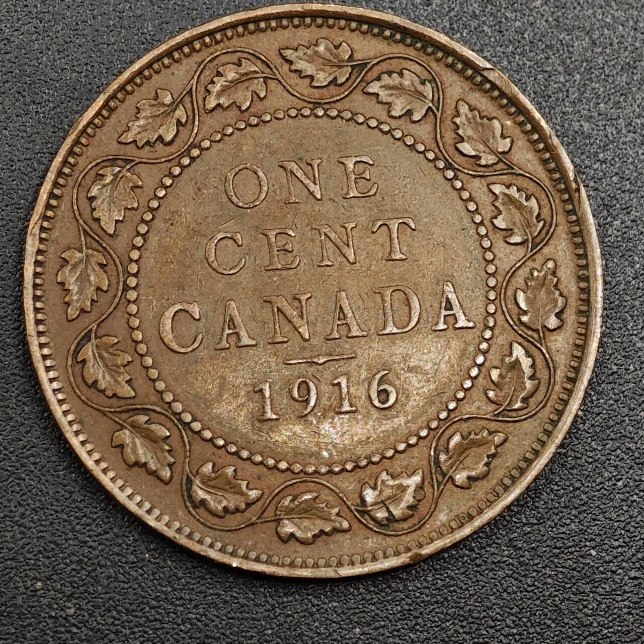 【淘币小摊】限时拍第七百九十七拍  老铜币场  满百包邮可预留两周  周一统一发货  加拿大1916年乔治五世一分铜币