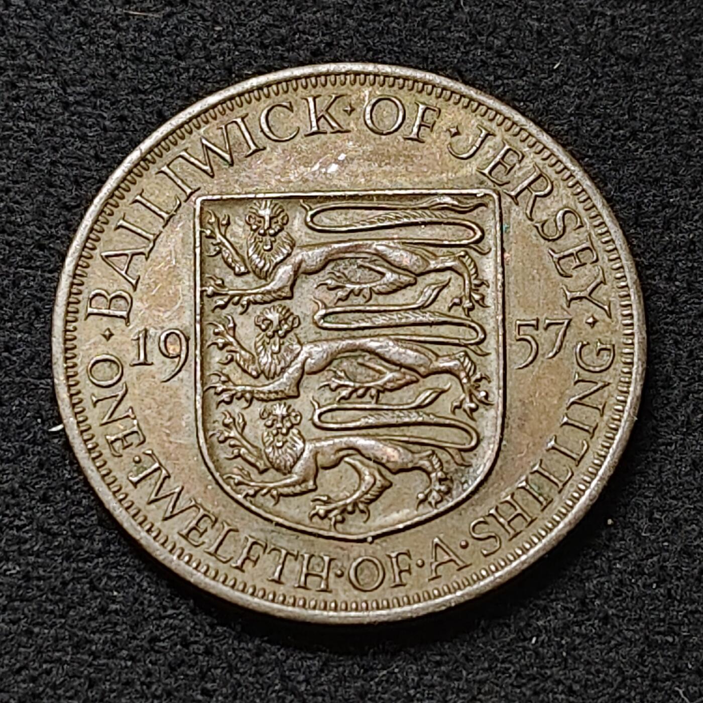 【全场包邮】纯粹捡漏拍478场（免费代拍第15场） 泽西1957年女王1/12先令大铜币