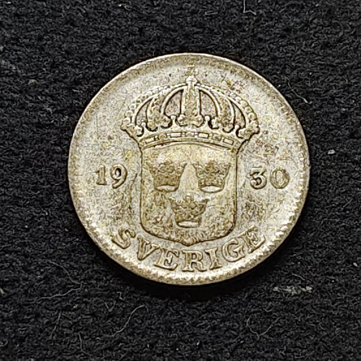 【全场包邮】纯粹捡漏拍478场（免费代拍第15场） 瑞典1930年25欧尔银币