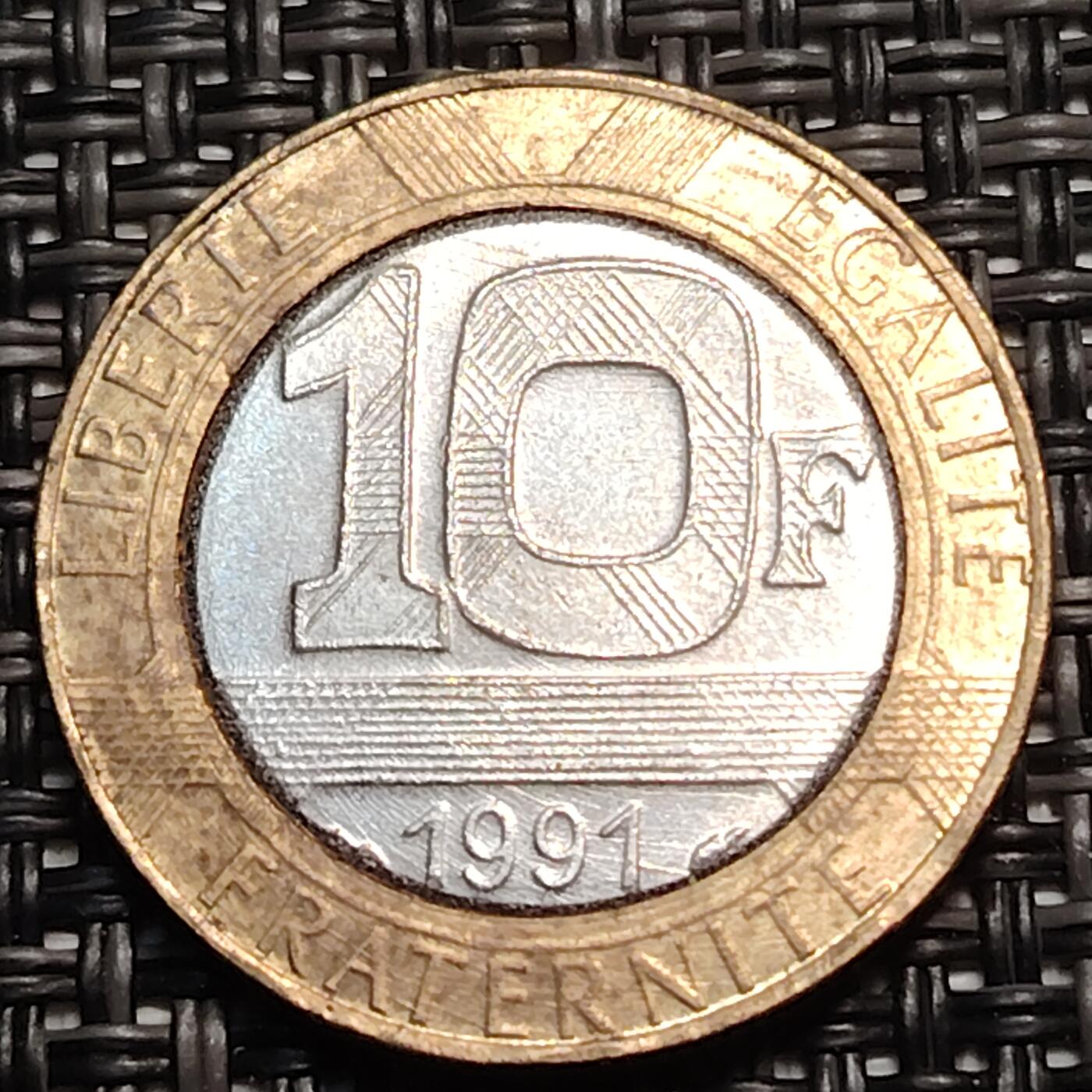 布加迪🐬～世界钱币(上海)🌾第 259 期 /  各国套币和散币 法国🇫🇷 1991年 10法郎