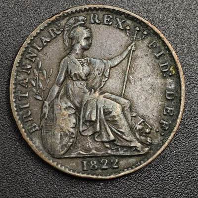 【淘币小摊】限时拍第七百九十七拍  老铜币场  满百包邮可预留两周  周一统一发货  - 英国1822年乔治四世法新铜币