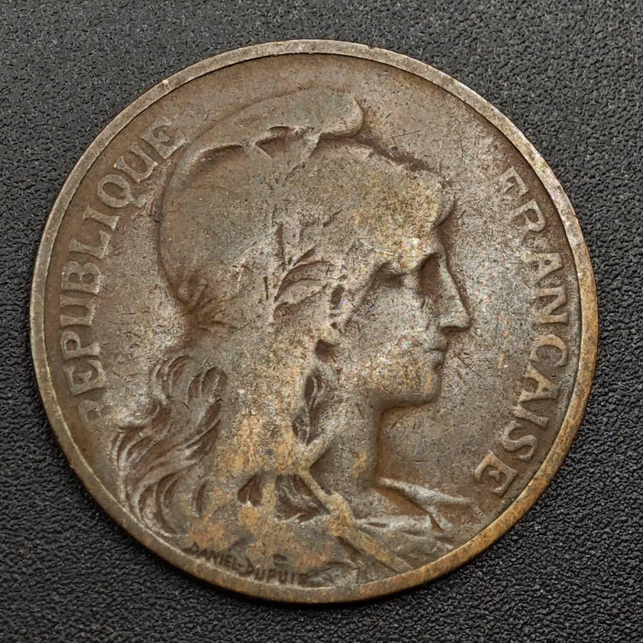 【淘币小摊】限时拍第七百九十七拍  老铜币场  满百包邮可预留两周  周一统一发货  法国1903年5分铜币