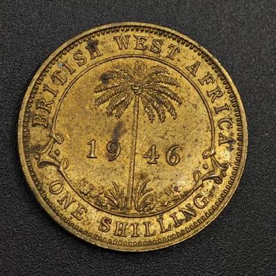 【淘币小摊】限时拍第七百九十七拍  老铜币场  满百包邮可预留两周  周一统一发货  - 英属西非1946年乔治六世一先令铜币
