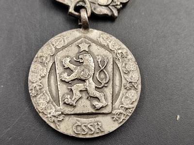 11月13日奖章钱币专场（今晚继续更新） - 捷克斯洛伐克 祖国解放银质奖章925银质