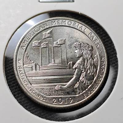 KK钱币收藏小铺  第371场  2月预留时间 周末发货 -  美国25分纪念币 好品