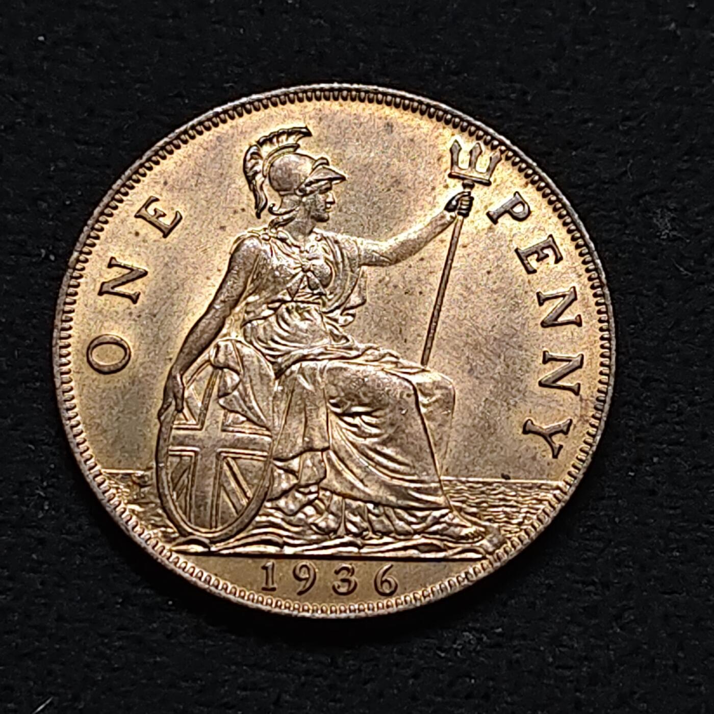 【全场包邮】纯粹捡漏拍478场（免费代拍第15场） 英国1936年乔治五世1便士铜币