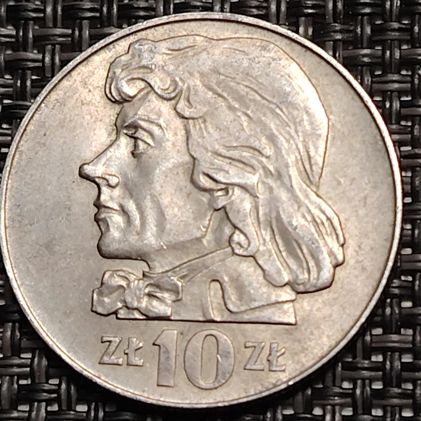 布加迪🐬～世界钱币(上海)🌾第 259 期 /  各国套币和散币 波兰🇵🇱 1969年 10兹罗提 塔德乌斯.科希秋什科纪念币 28mm