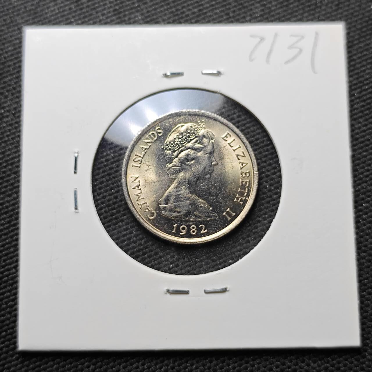 KK钱币收藏小铺  第371场  2月预留时间 周末发货 1982 开曼群岛10分 好品