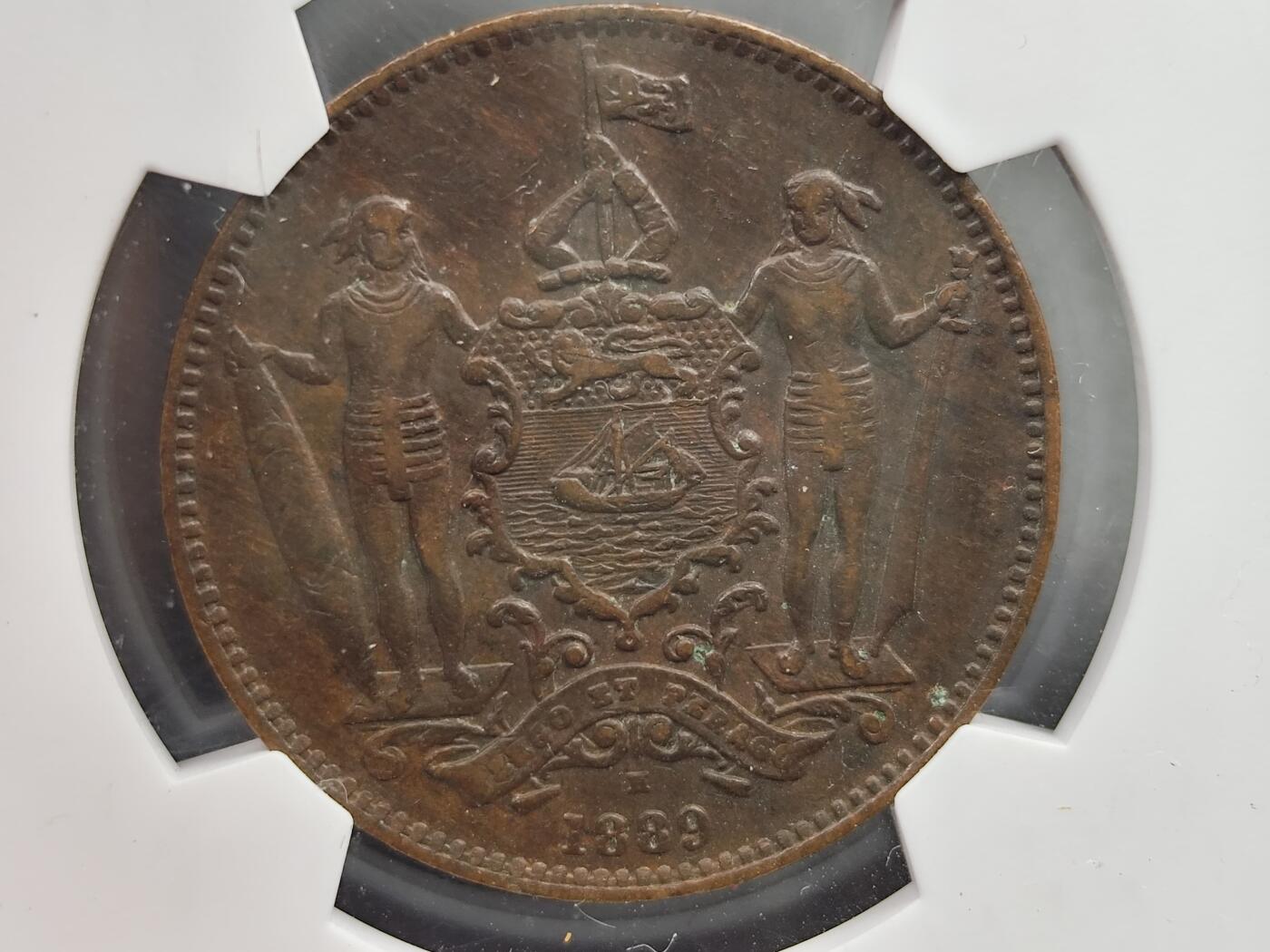 11月13日奖章钱币专场（今晚继续更新） 华夏评级 英属北婆罗洲壹分铜币