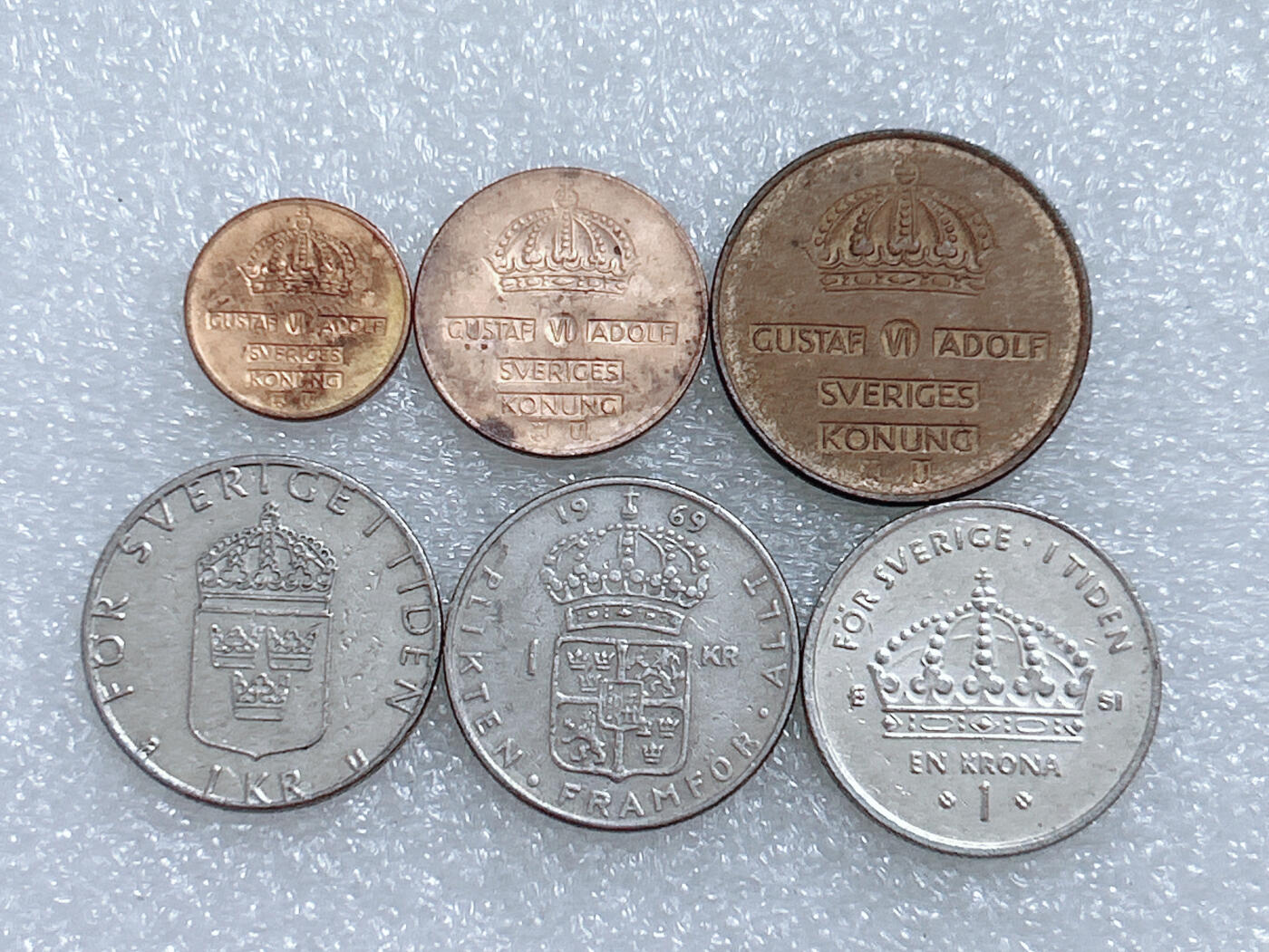 第一海外回流一元起拍收藏 散集专场  第267期 瑞典硬币 6枚