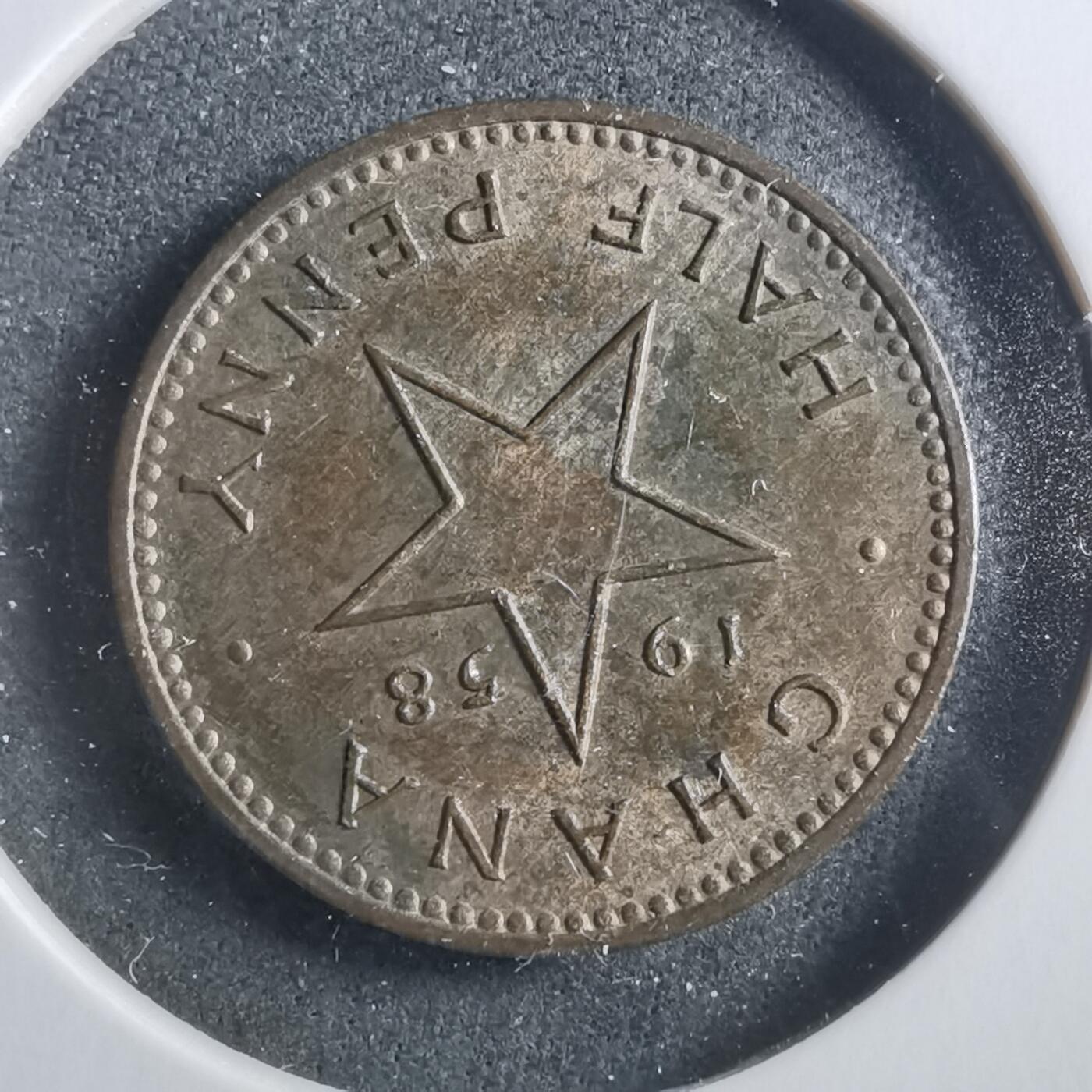 沼泽如烟--第906场 加纳1958年半便士