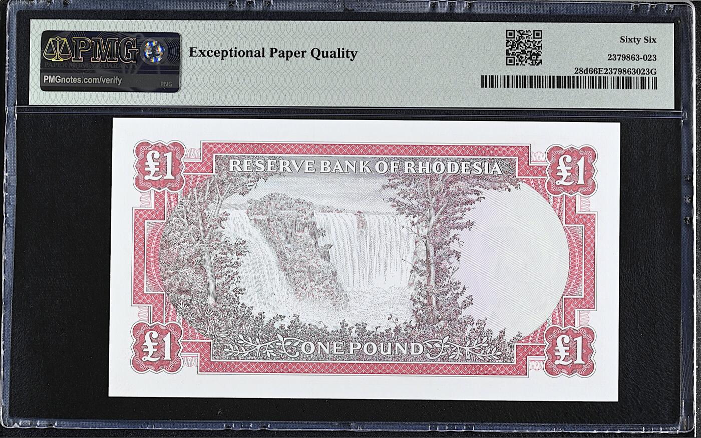 《艾美收藏》第220期-11.16周日外币畅拍场 罗德西亚1镑 PMG66E 1968年 戎装女王 无4