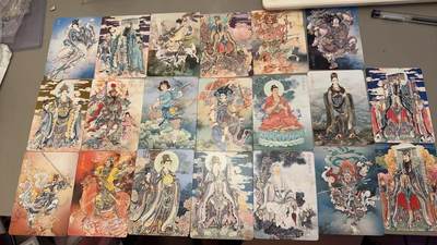 秋萤阁第31期 (11月16日周日晚上21点截拍，欢迎竞拍)  - 神话中国3 燎原西游一 李云中绘大全套 普卡 20张