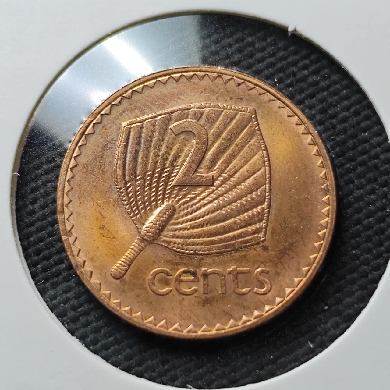 KK钱币收藏小铺  第371场  2月预留时间 周末发货  斐济2分铜币 好品