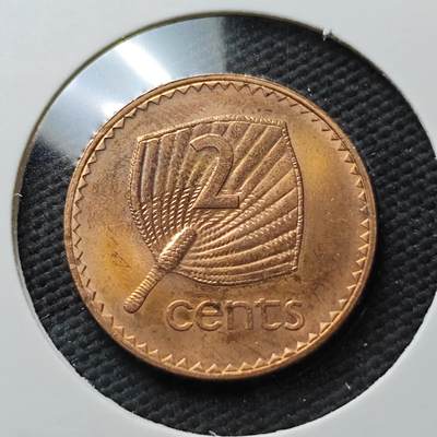 KK钱币收藏小铺  第371场  2月预留时间 周末发货 -  斐济2分铜币 好品