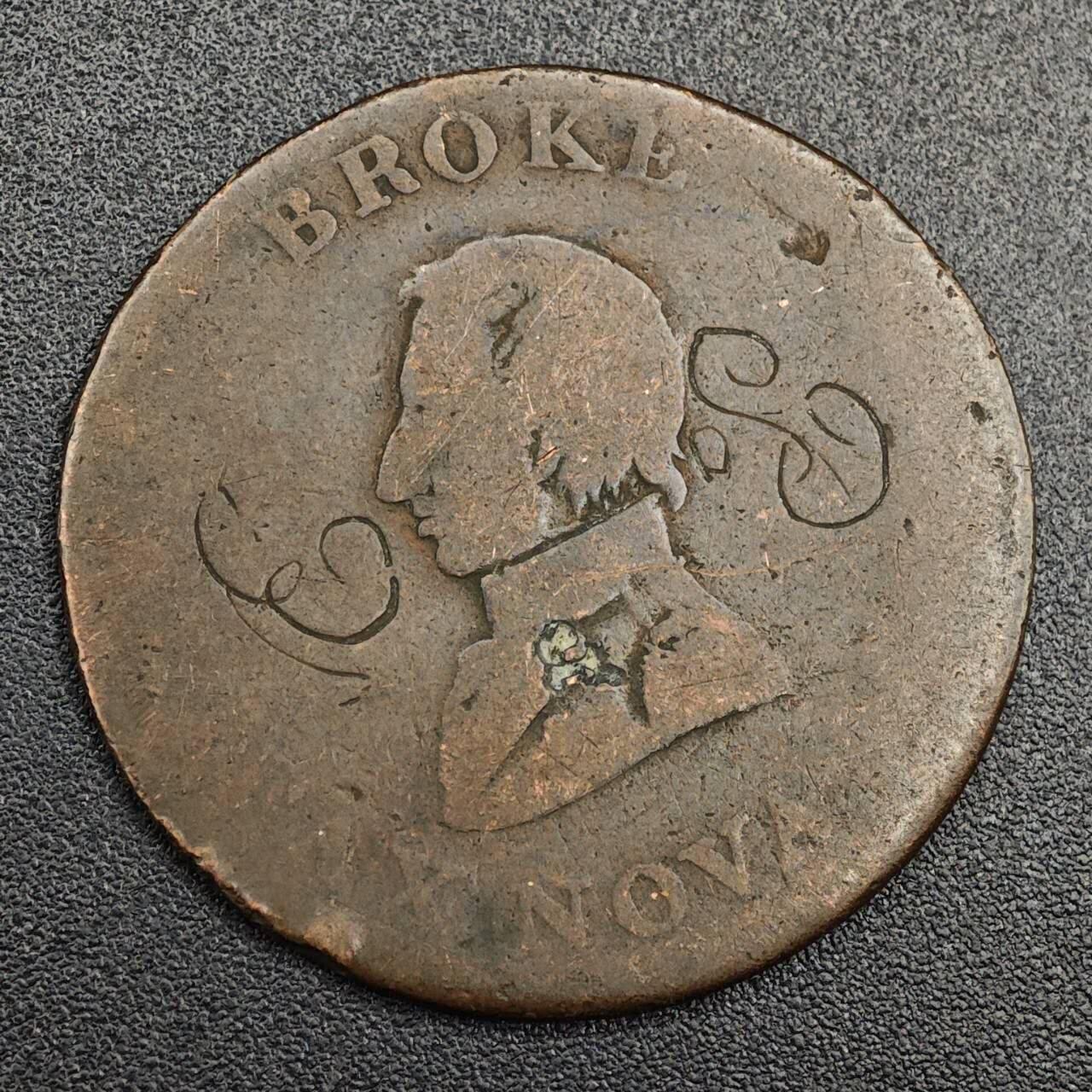 【淘币小摊】限时拍第七百九十七拍  老铜币场  满百包邮可预留两周  周一统一发货  英国1814年半便士铜币代币