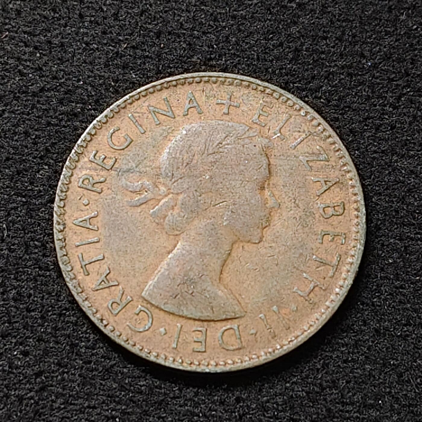 【全场包邮】纯粹捡漏拍478场（免费代拍第15场） 澳大利亚1954年女王1/2便士铜币