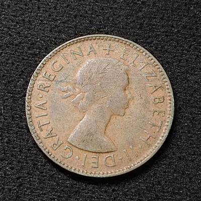 【全场包邮】纯粹捡漏拍478场（免费代拍第15场） - 澳大利亚1954年女王1/2便士铜币