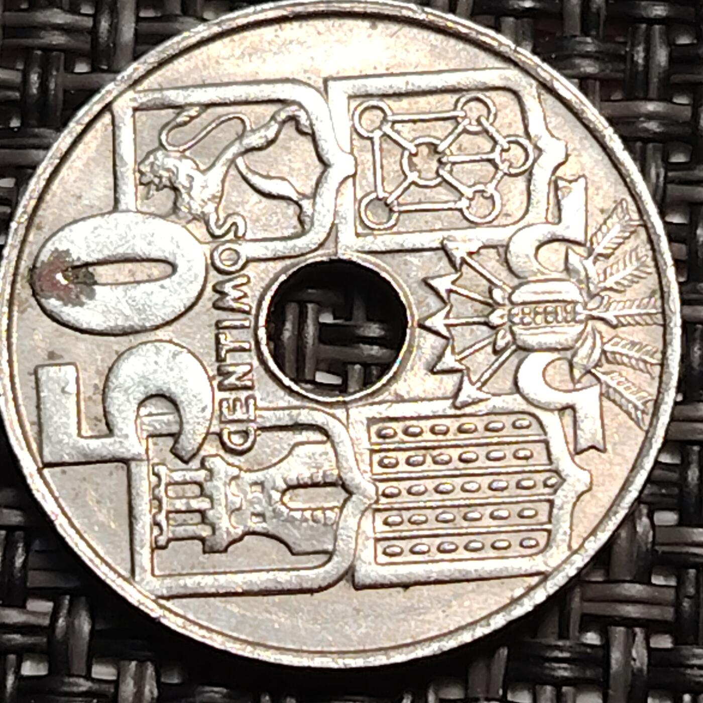 布加迪🐬～世界钱币(上海)🌾第 259 期 /  各国套币和散币 西班牙🇪🇸 1963年 50分