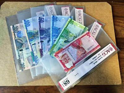 【Blue Auction】世界纸币精拍第751期——18级TOP拍卖/信誉/品质/专业/高效💫 - 【一组6张】冈比亚 2015年5-200达拉西 ACG68EPQ-67EPQ