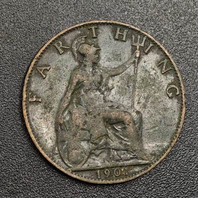 【淘币小摊】限时拍第七百九十七拍  老铜币场  满百包邮可预留两周  周一统一发货  - 英国1901年维多利亚法新铜币