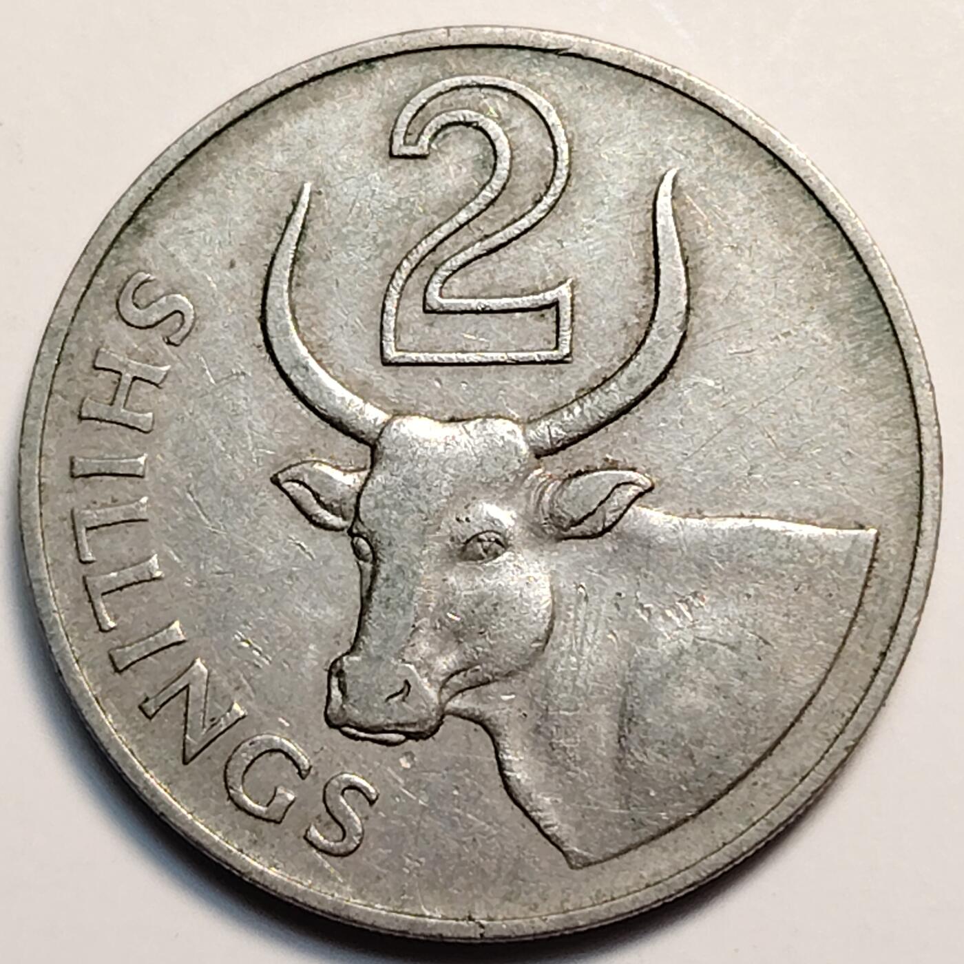 布加迪🐬～世界钱币(上海)🌾第 259 期 /  各国套币和散币 冈比亚🇬🇲 1966年 2先令