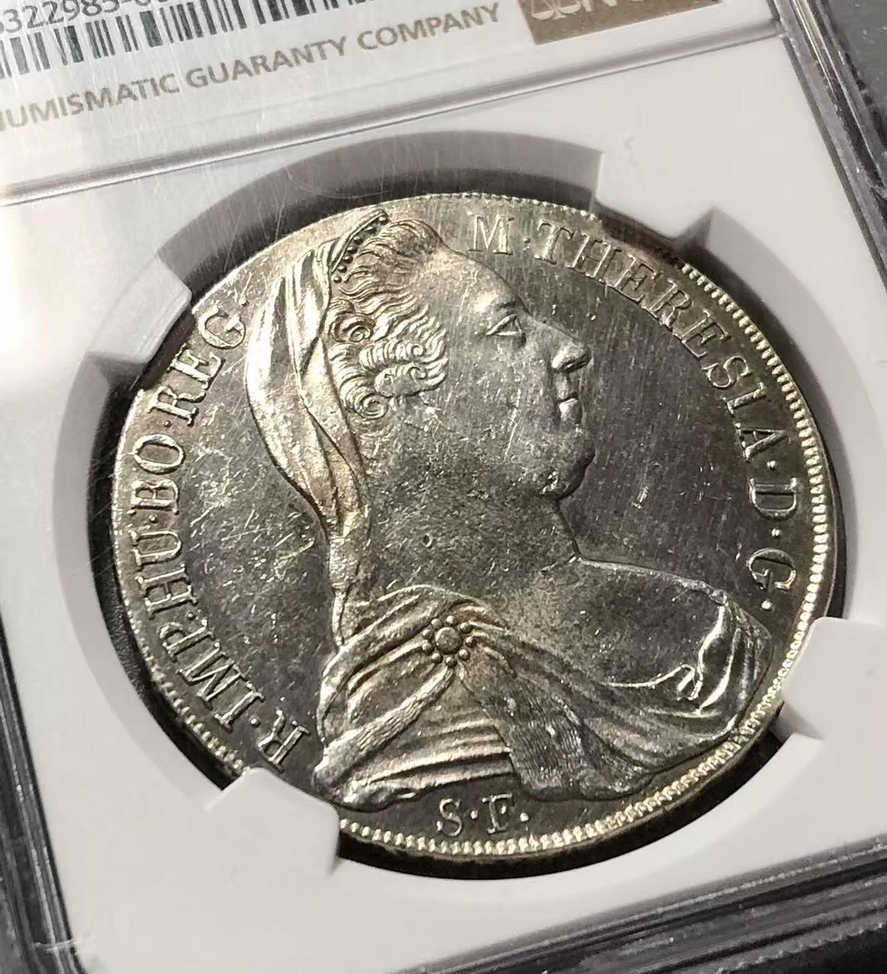 七河·世界币章小拍（总第27期） 稀少！1815-1828年米兰版玛丽亚·特蕾莎贸易银币