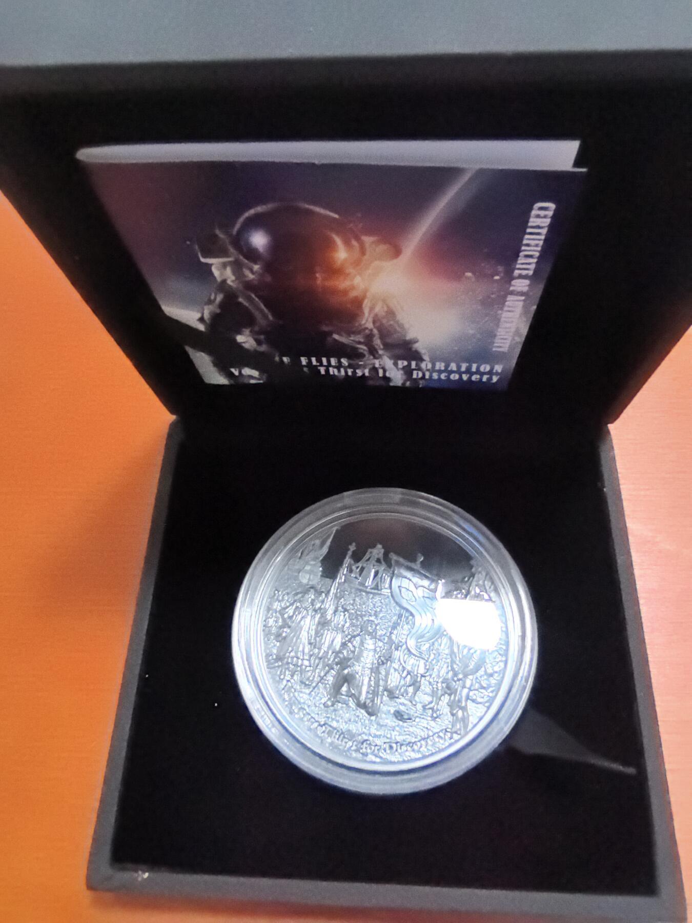 长老汇蛇年精选第七十三场拍卖 2021库克群岛时间探索10元黑化精制银币，2盎司999银，盒证全，99枚