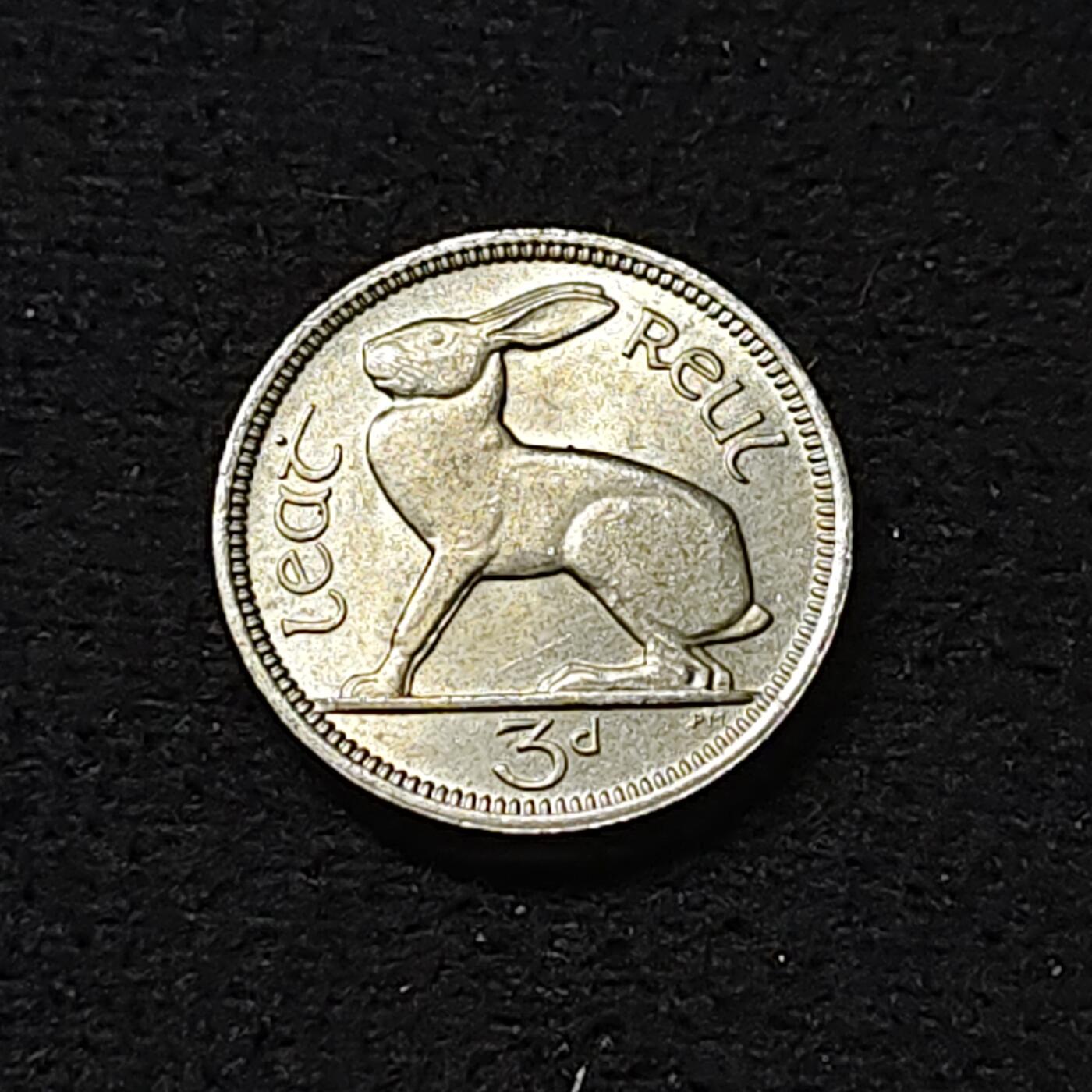 【全场包邮】纯粹捡漏拍478场（免费代拍第15场） 爱尔兰1964年3便士兔子