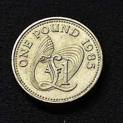 【全场包邮】纯粹捡漏拍478场（免费代拍第15场） - 根西1985年货币符号1镑