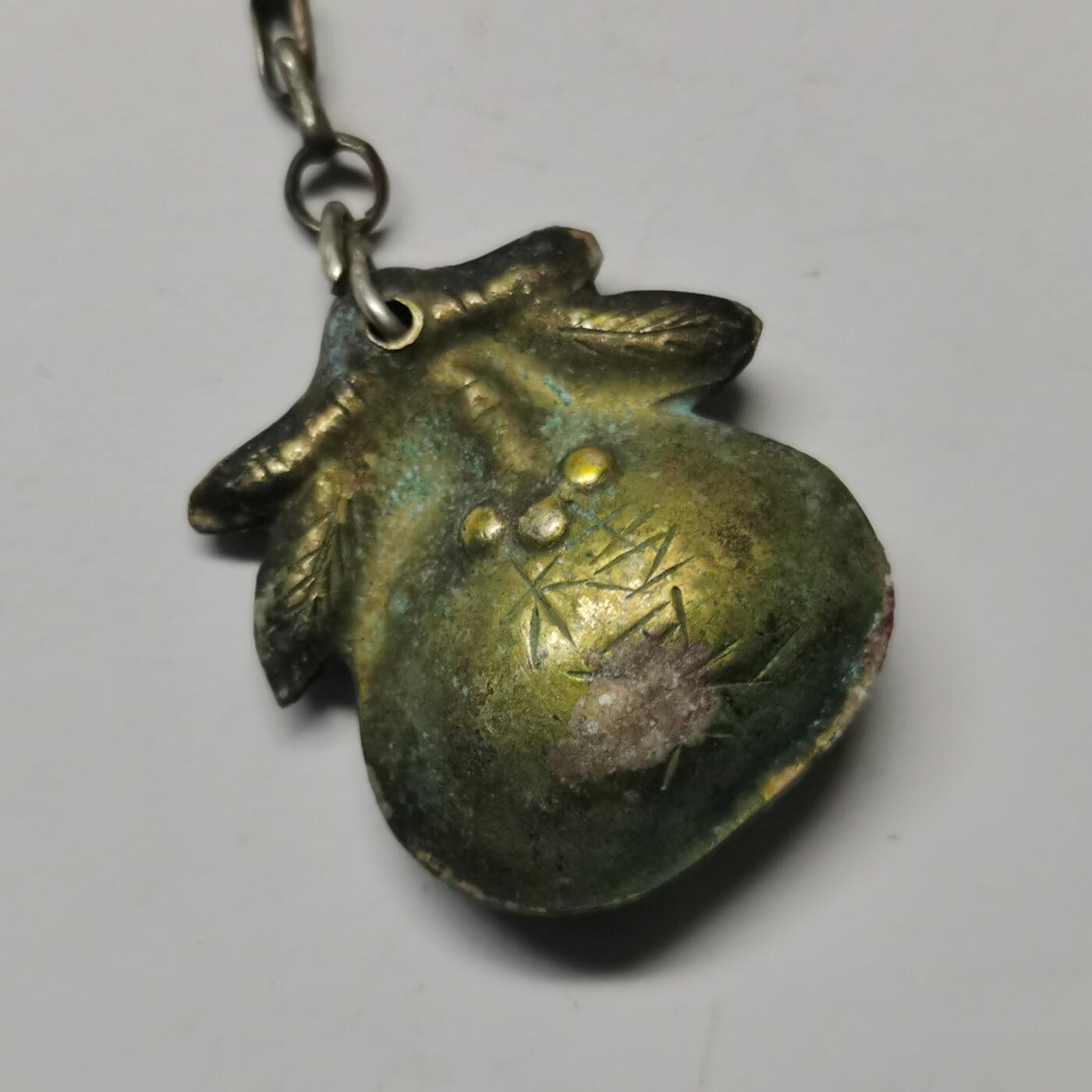 藏珍品阁专场80期 清末老银鎏金吉祥果