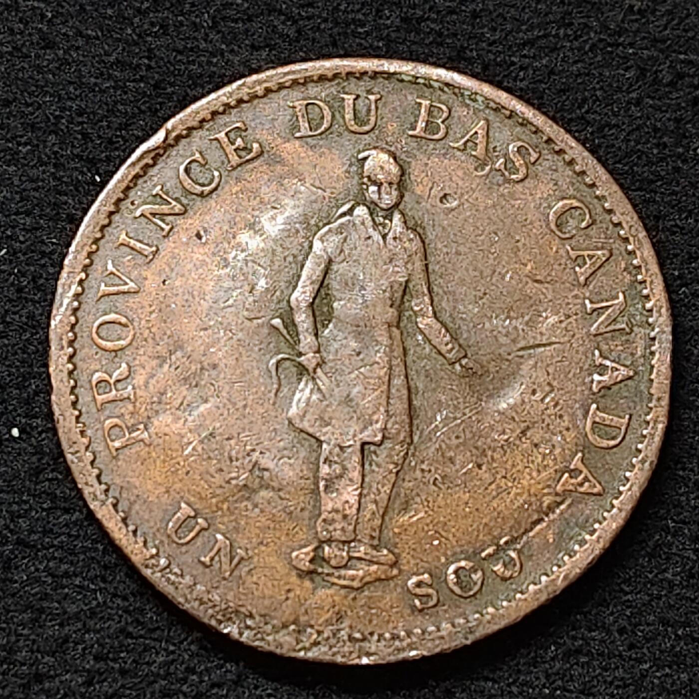 【全场包邮】纯粹捡漏拍478场（免费代拍第15场） 【代币】加拿大1837年1/2便士银行代币