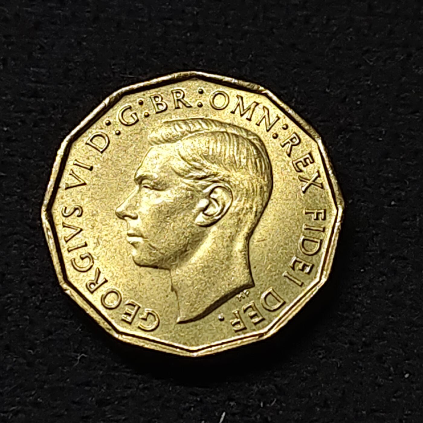 【全场包邮】纯粹捡漏拍478场（免费代拍第15场） 英国1952年乔治六世3便士