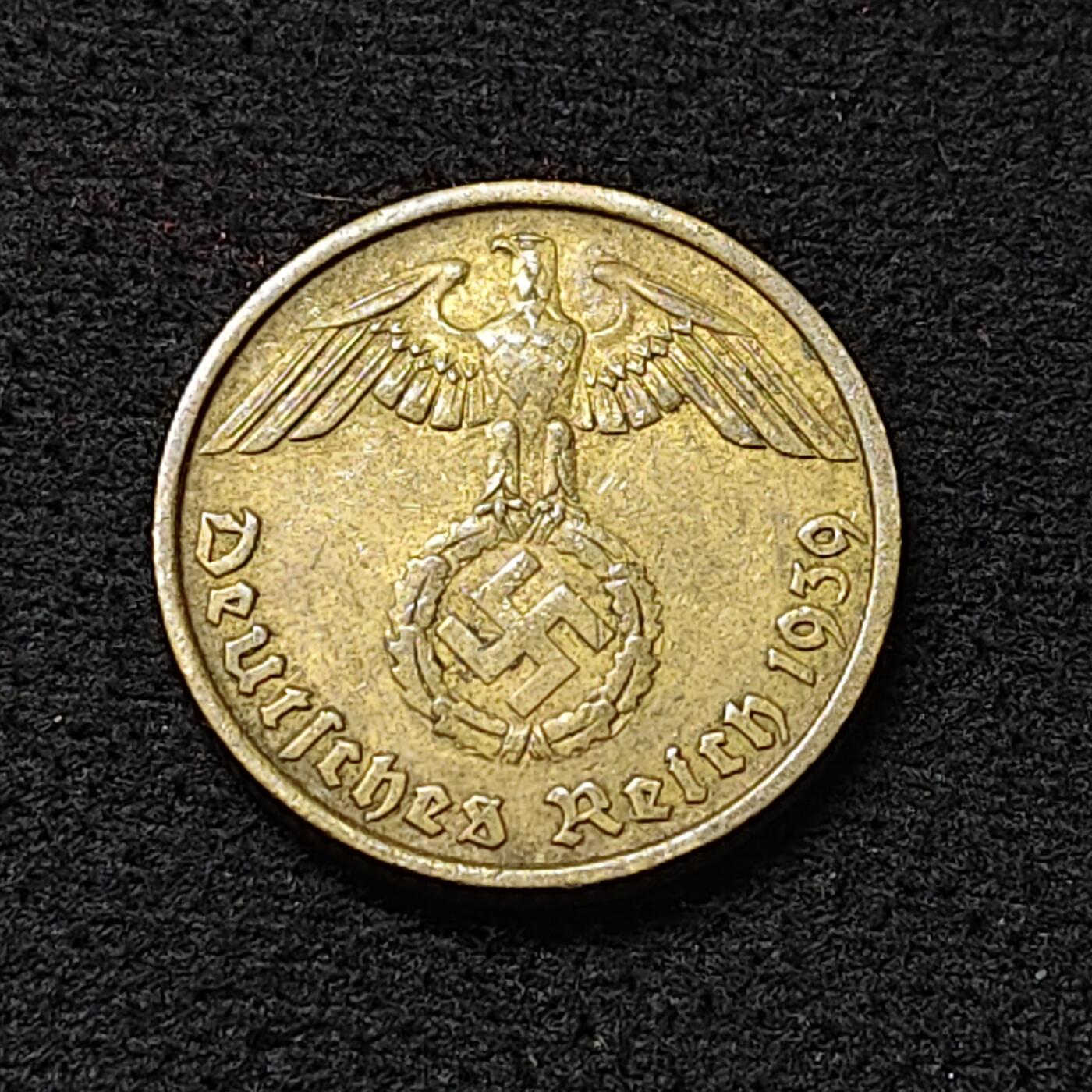 【全场包邮】纯粹捡漏拍478场（免费代拍第15场） 德国第三帝国1939年B厂10芬妮