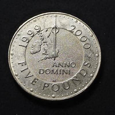 【全场包邮】纯粹捡漏拍478场（免费代拍第15场） - 英国2000年5镑千禧年克朗型纪念币