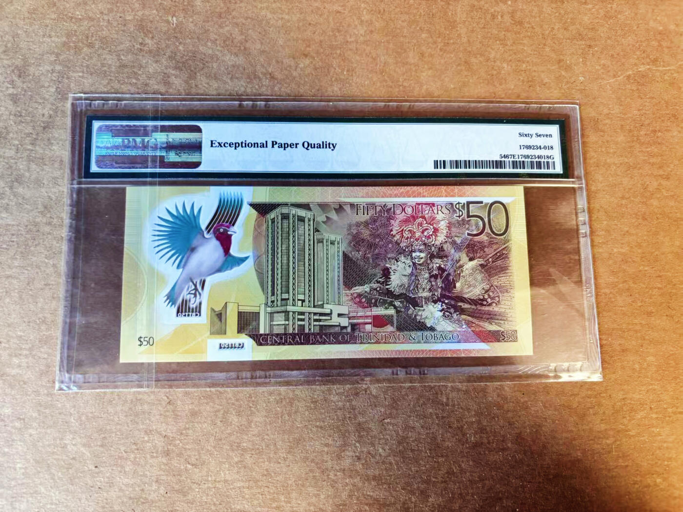 【Blue Auction】世界纸币精拍第751期——18级TOP拍卖/信誉/品质/专业/高效💫 【获奖钞】特立尼达和多巴哥 2014年50元  PMG67EPQ