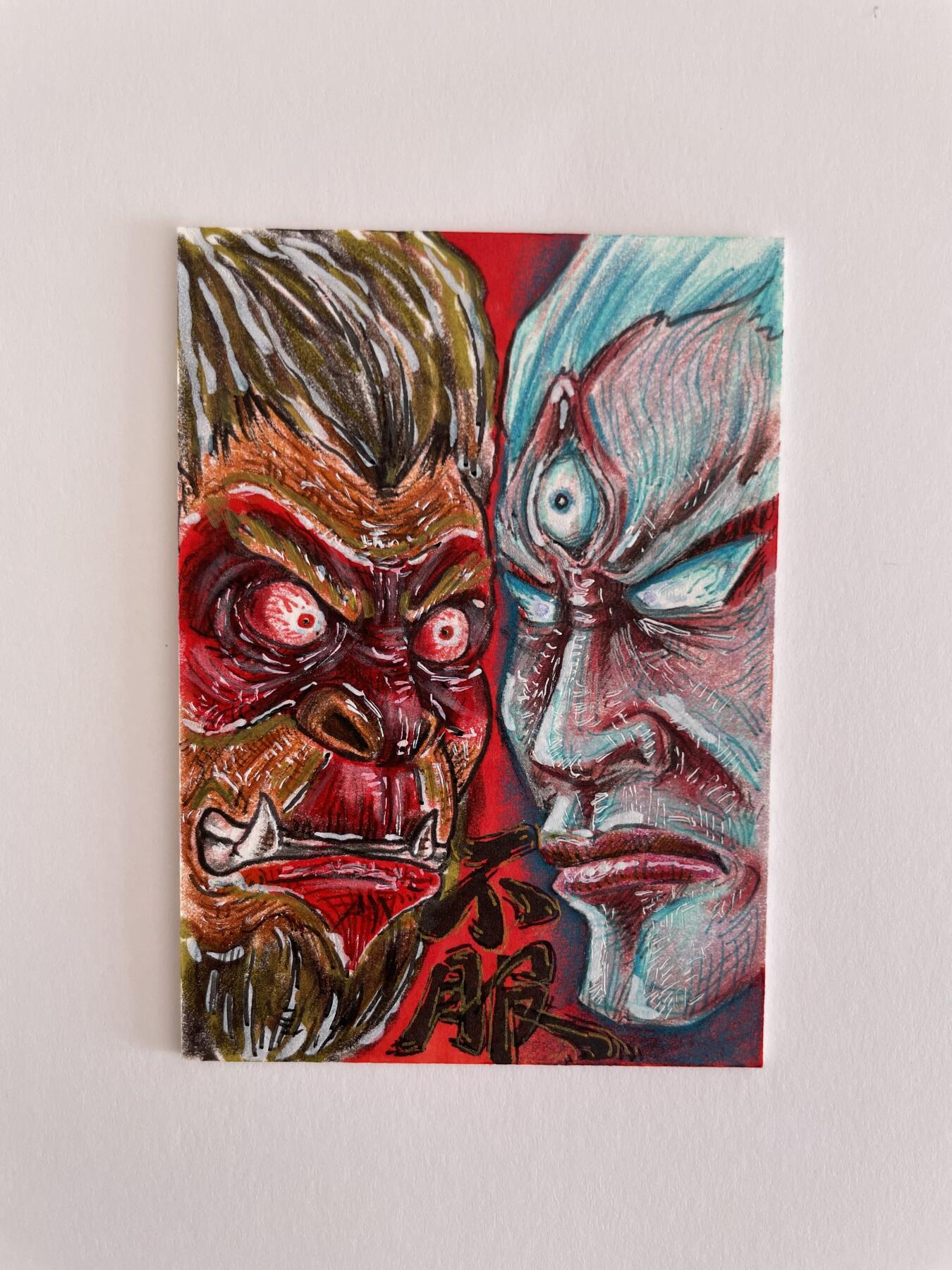 天玑星卡拍第138期《11.17周一截拍》持续收拍收评中 满赠卡需备注 【手绘卡】居子 大圣与杨戬 手绘卡