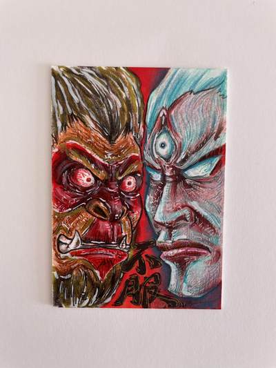 天玑星卡拍第138期《11.17周一截拍》持续收拍收评中 满赠卡需备注 - 【手绘卡】居子 大圣与杨戬 手绘卡