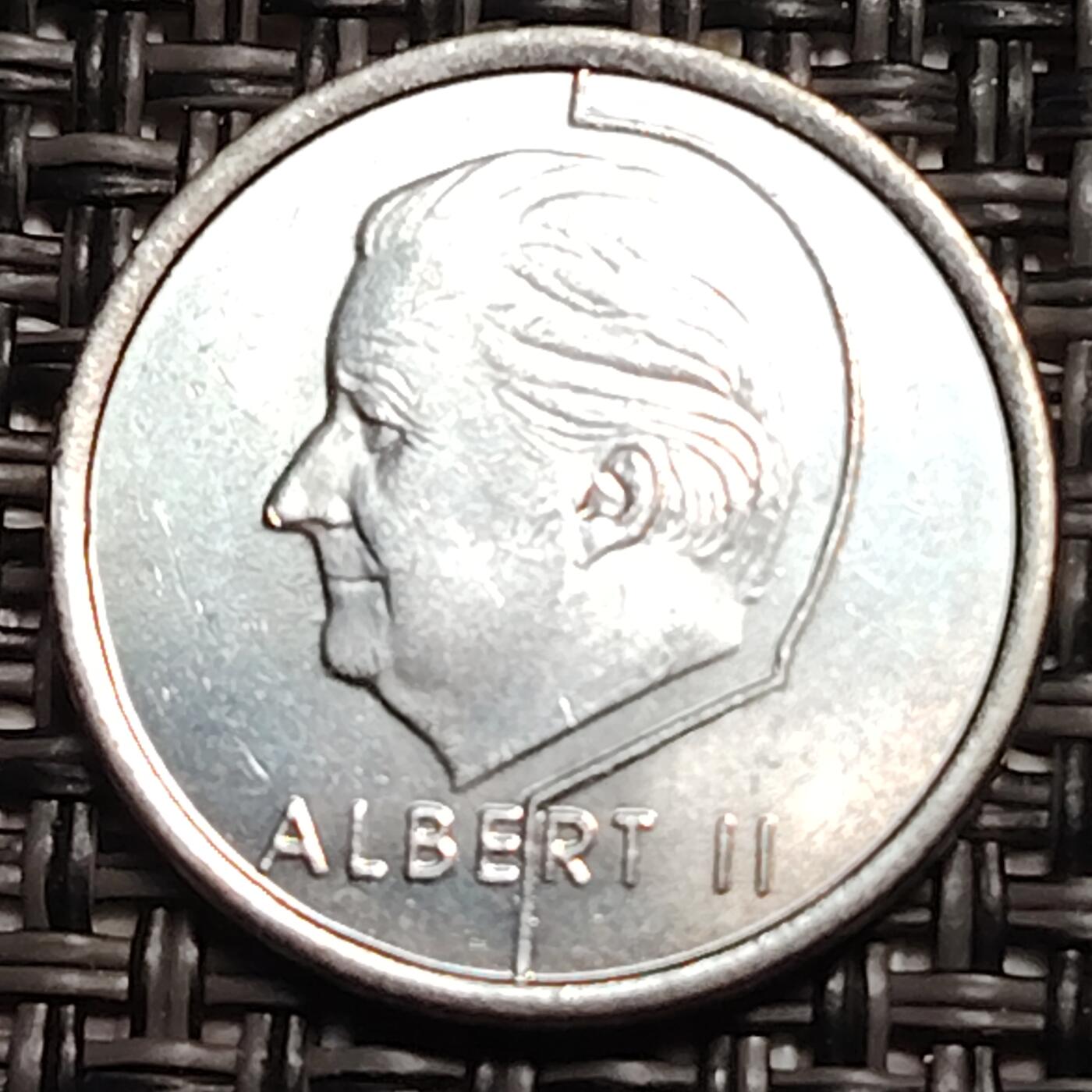 布加迪🐬～世界钱币(上海)🌾第 259 期 /  各国套币和散币 比利时🇧🇪 1998年 1法郎