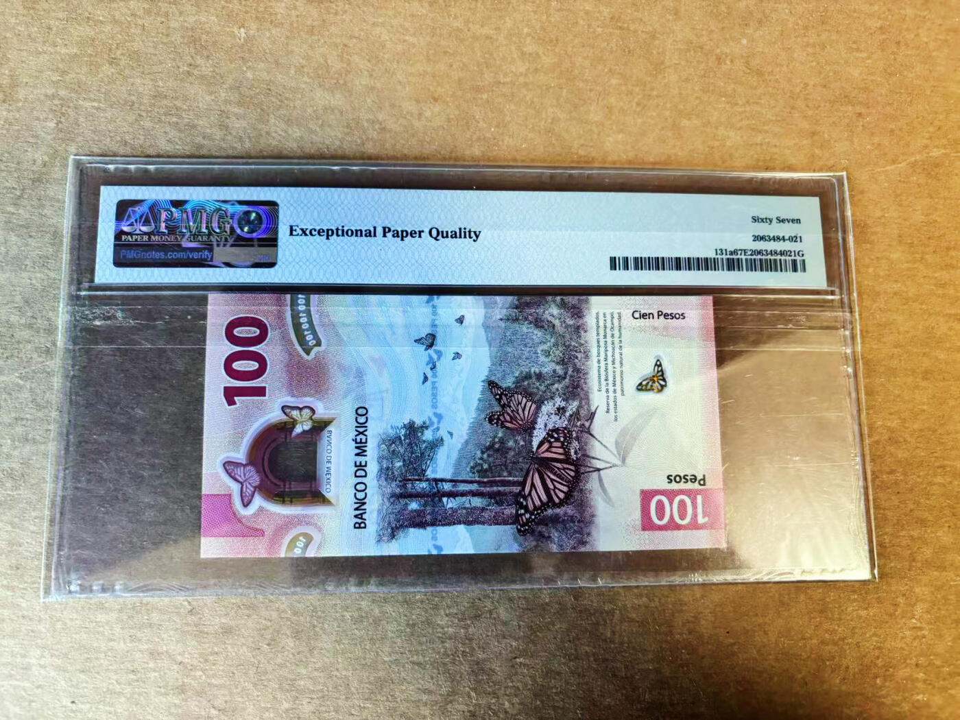 【Blue Auction】世界纸币精拍第751期——18级TOP拍卖/信誉/品质/专业/高效💫 【获奖钞 AA冠】墨西哥 2020年100比索 PMG67EPQ