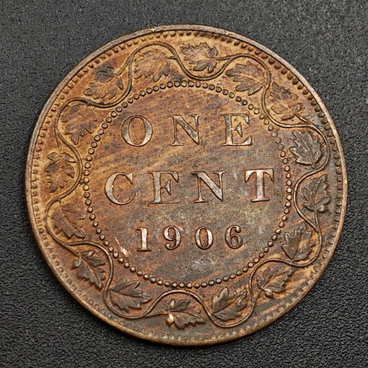 【淘币小摊】限时拍第七百九十七拍  老铜币场  满百包邮可预留两周  周一统一发货  加拿大1906年爱德华七世一分铜币