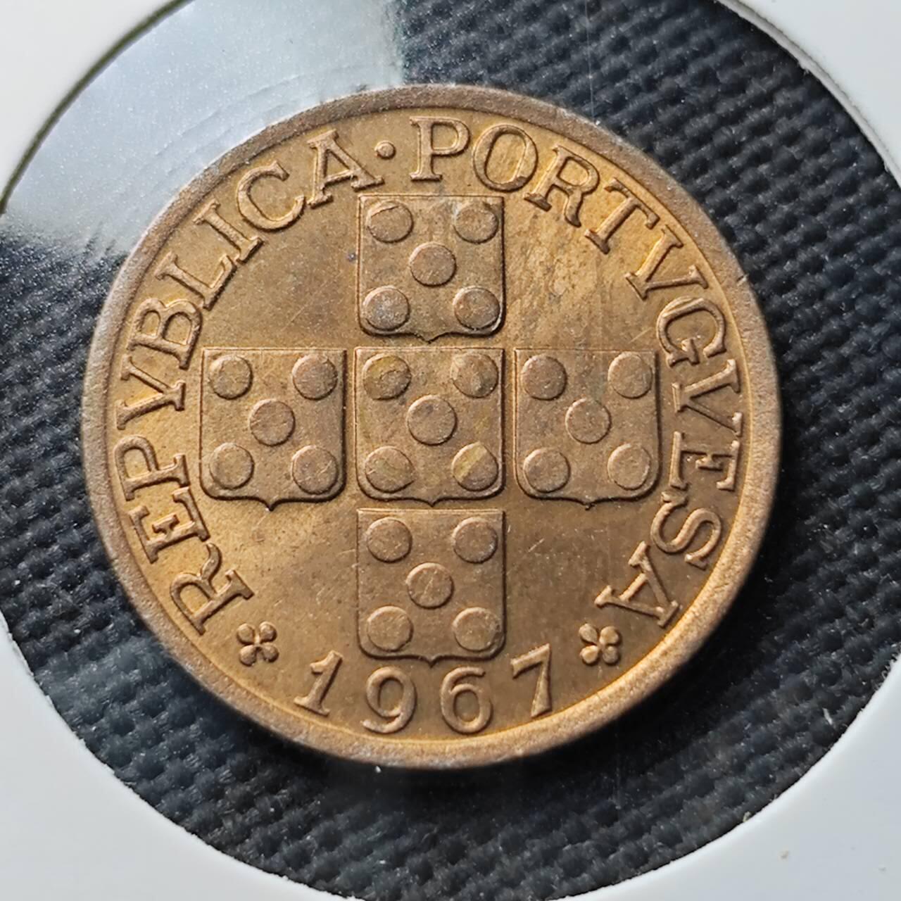 KK钱币收藏小铺  第371场  2月预留时间 周末发货  1967葡萄牙铜币 好品
