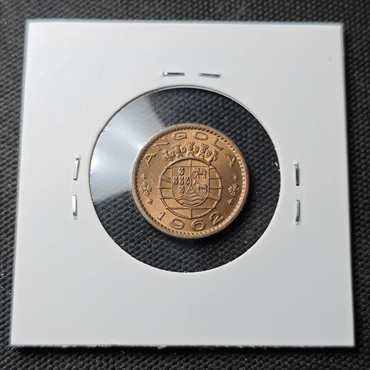 KK钱币收藏小铺  第371场  2月预留时间 周末发货  1962葡属安哥拉20分铜币 好品