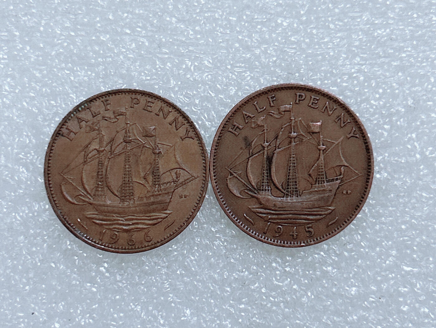 第一海外回流一元起拍收藏 散集专场  第267期 英国1/2便士硬币 两个版本