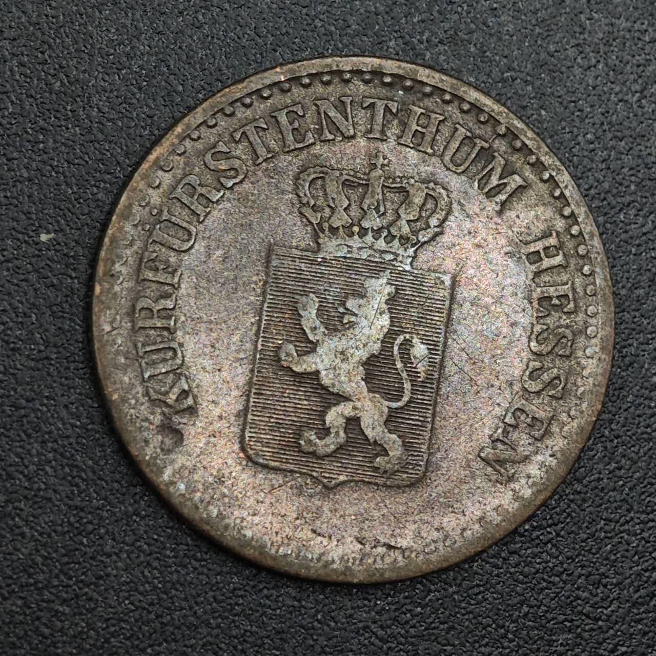 【淘币小摊】限时拍第七百九十七拍  老铜币场  满百包邮可预留两周  周一统一发货  德国黑森1858年1格罗申银币